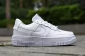 chaussures casual femme air force 1 pixel nike all white ck6649-100